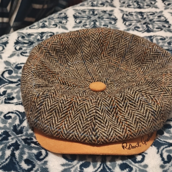 Robert Graham Tan and Brown Herringbone Cap